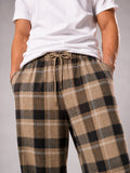 Itwaya Cozy Wide-Legs – Brown Check