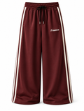 Maroon Varsity Stripe Track Pants