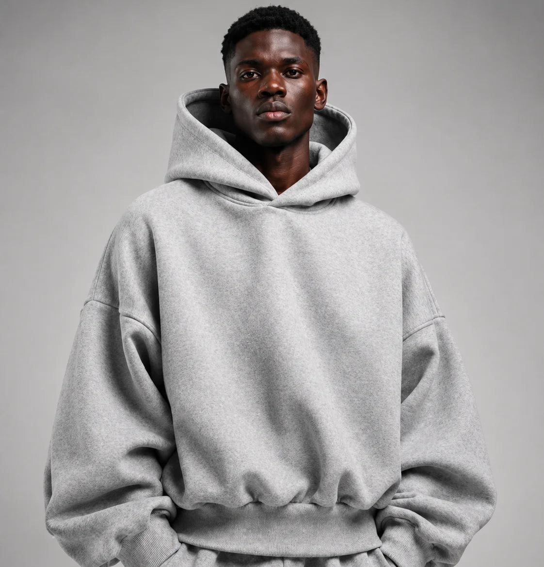 The Oversized Hoodie – Melange Grey