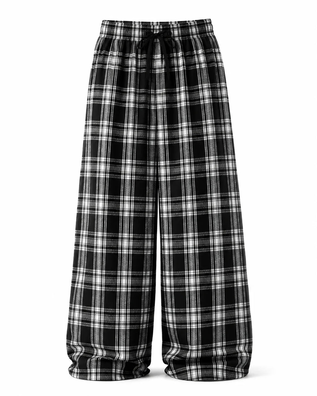Unisex Baggy Classic Check Lower – Black/White