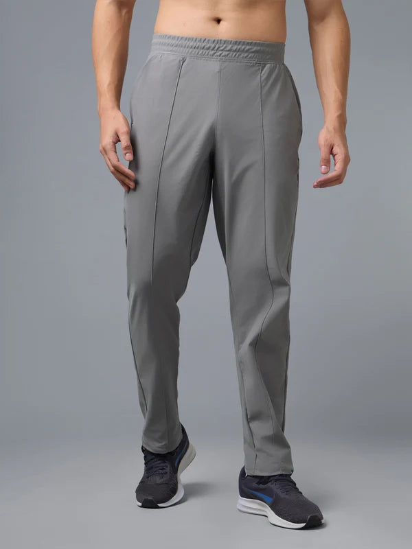 Men Solid Slim Fit Sports Trackpants with DURACOOL