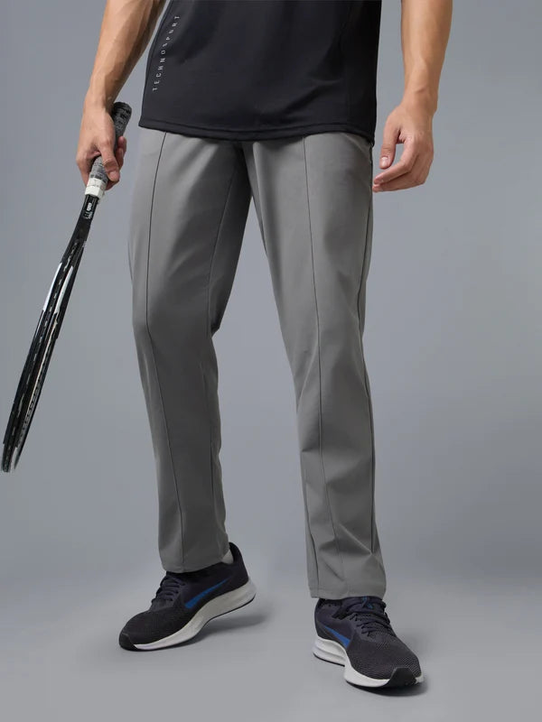 Men Solid Slim Fit Sports Trackpants with DURACOOL