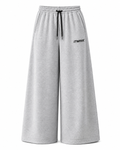 Melange grey Unisex French terry cotton baggy lower