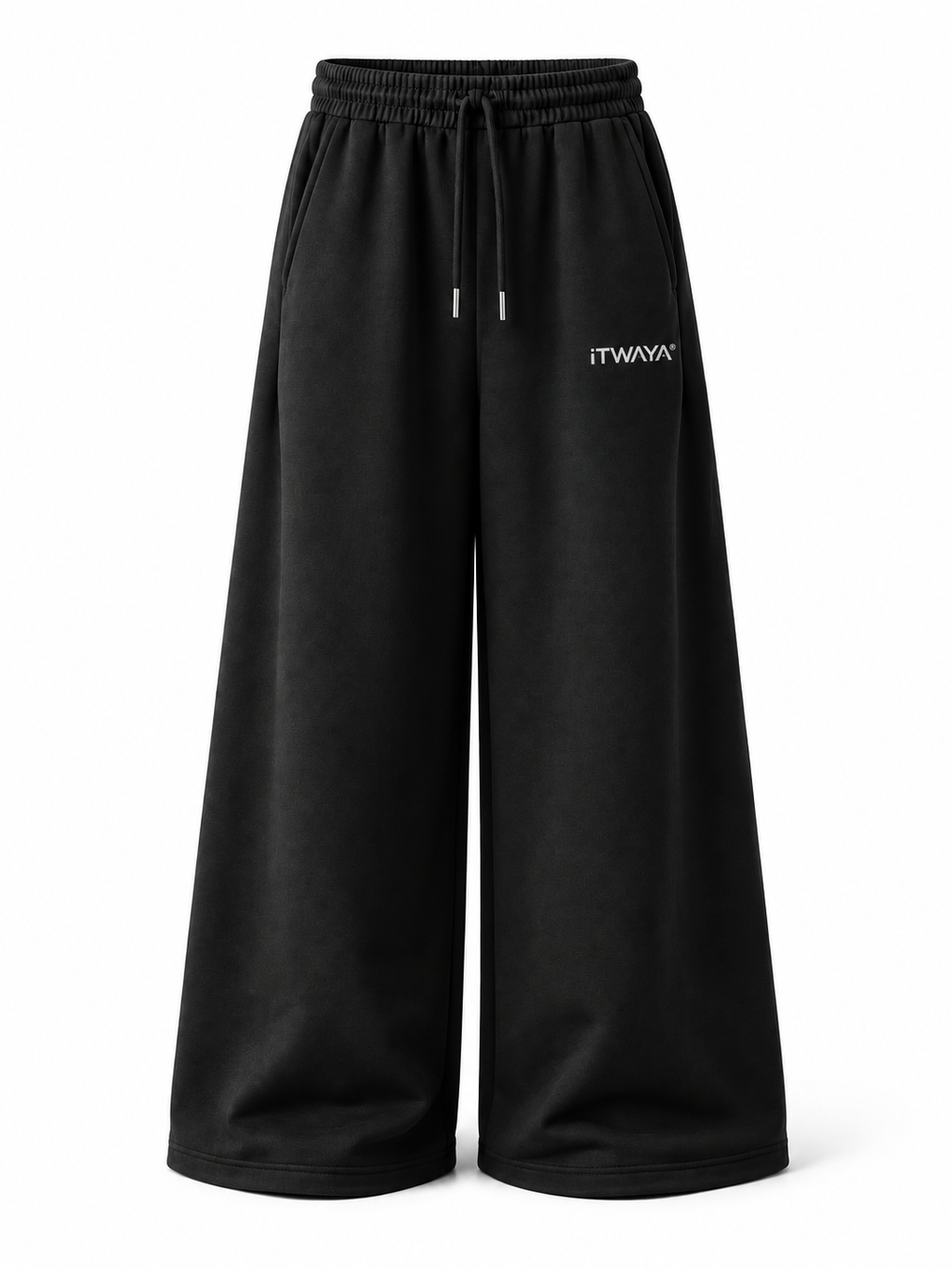 BLACK Lower baggy-fit French Cotton UNISEX