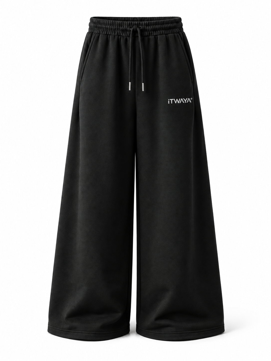 BLACK Lower baggy-fit French Cotton UNISEX