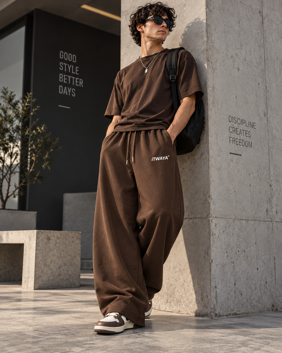 Coffee Classic Unisex Baggy Cotton Terry Lower
